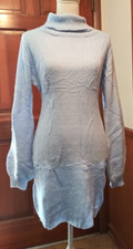 Zusammer/Setcung Composition Size XL Turtleneck Baby Blue Sweater Dress ZS1