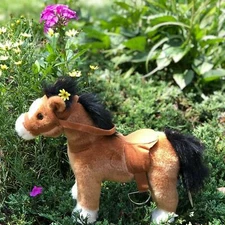 Auswella Plush Copper Pony Horse Plush Stuffed Animal