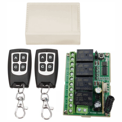 4-Kanal-DC 12V Wireless Funk-Fernbedienung Schalter 2 Handsender + Empf?nger DHL