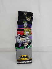 Men's Batman Casual Crew Socks 6 Pairs Shoe Size 8-12