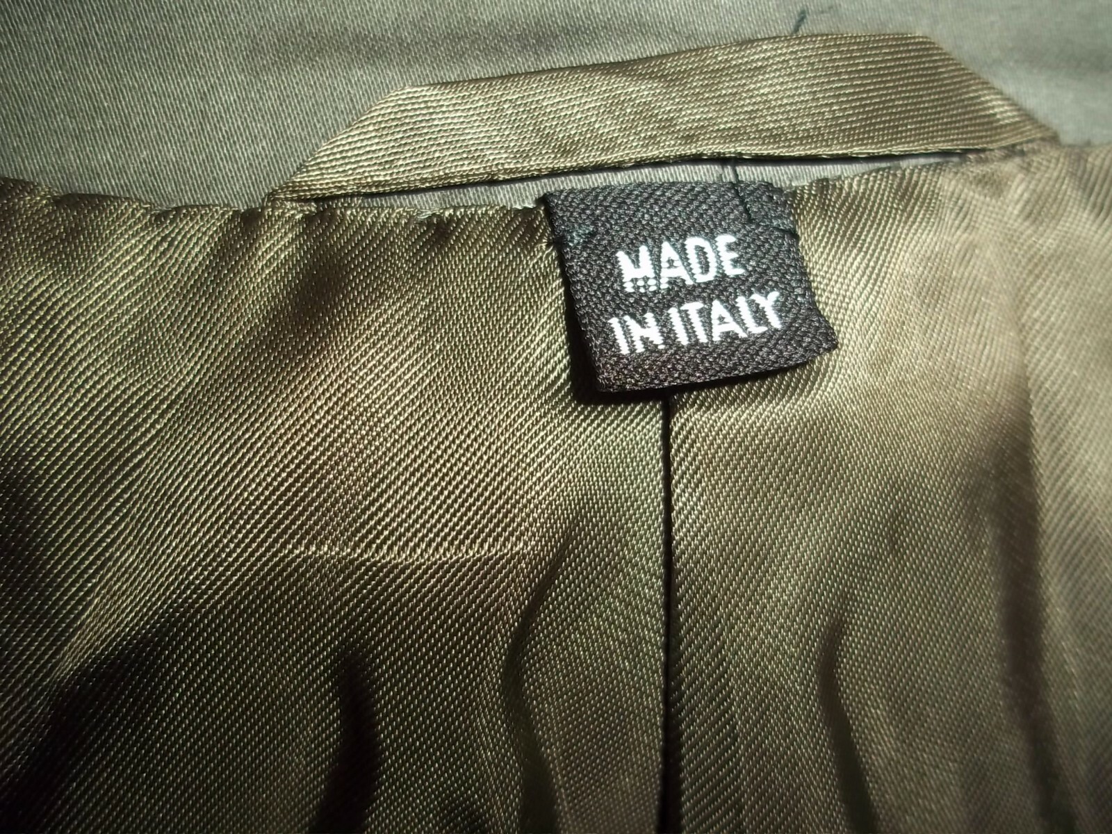 # Helmut Lang solid olive 2button peak lapel cott… - image 9