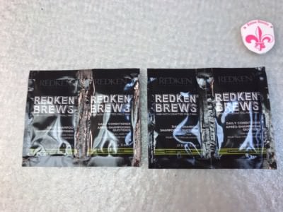 Redken Brews Daily Shampoo & Conditioner 2X .17oz Ea Travel sz Gym Bag Essential