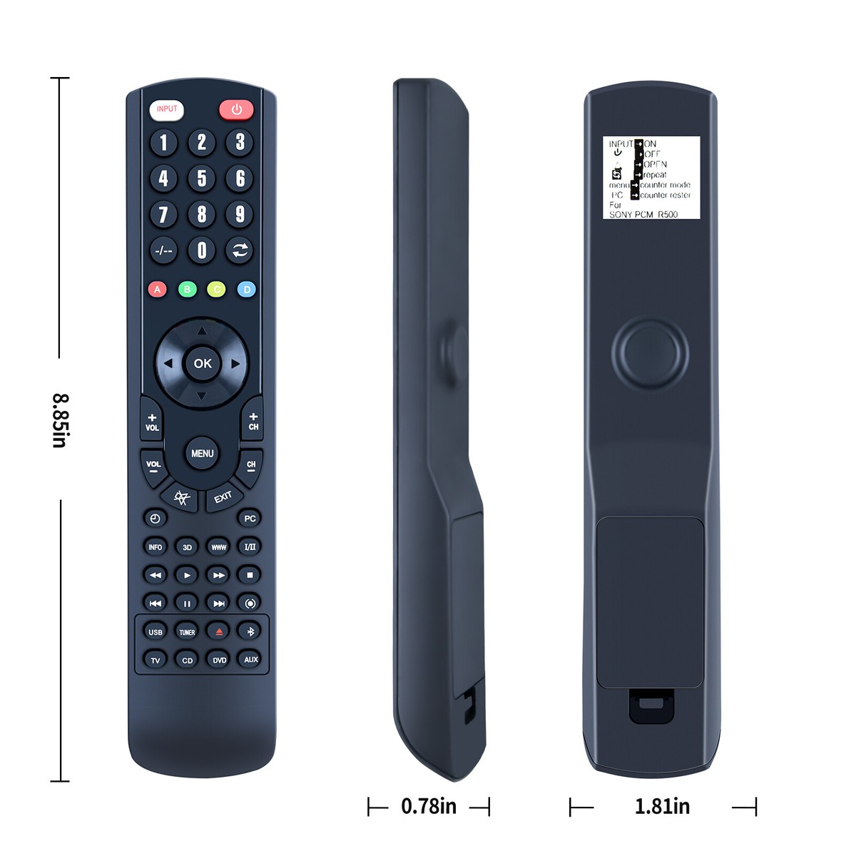 New RM-D757 Replacement Remote Control For SONY DAT Recorder PCM