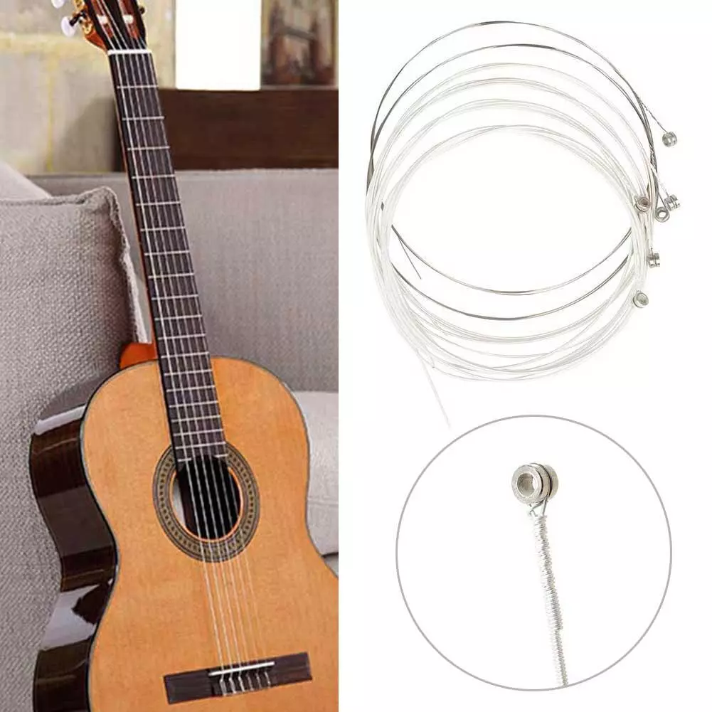 Silver acoustic cheap guitar strings
