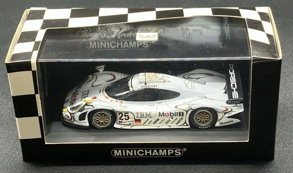 Minichamps 1/43 Porsche 911 GT1 #25 24hs Le Mans 1998 2nd Place 430986925 - Image 3 of 4