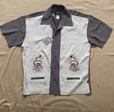 BC ETHIC Vintage 2000’s Men’s Dragon Shirt, Gray Made in the USA, Size S