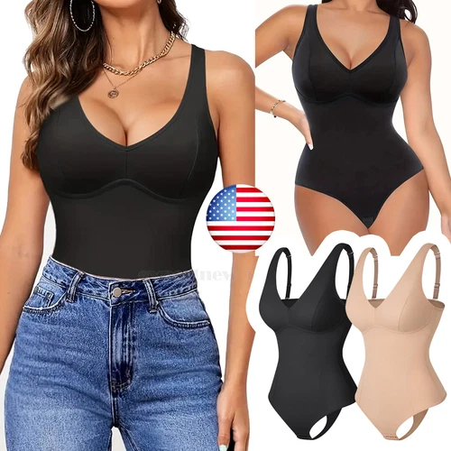 Fajas Colombianas Reductoras Jumpsuit integrierter BH Ganzkörper Body Shaper Top - Bild 1 von 49