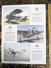 NORTHWEST AIRLINES NWA POSTER (24x18) WACO JTO, HAMILTON H47, FORD 5AT TRI-MOTOR