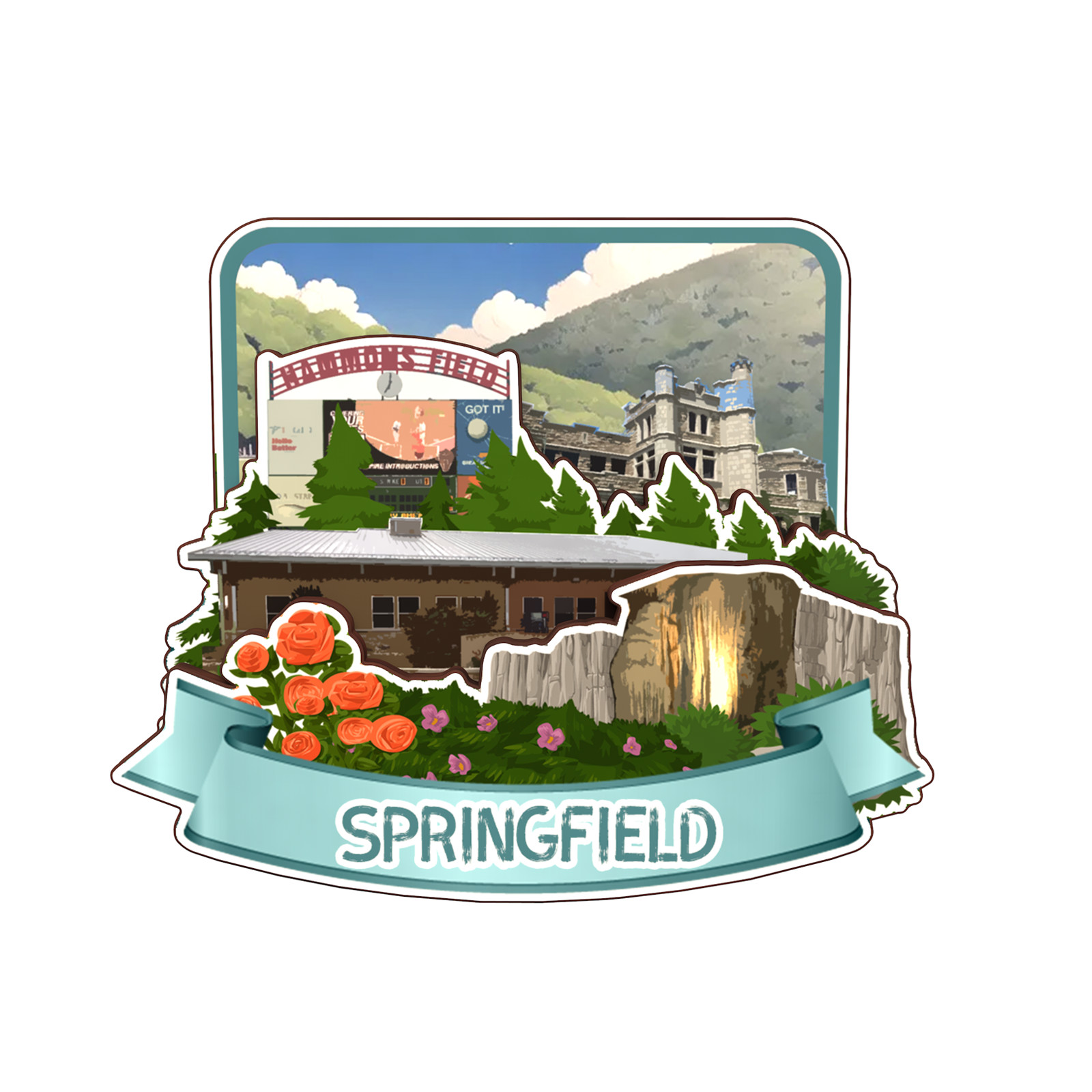 Springfield Missouri USA Refrigerator magnet 3D travel souvenirs wood
