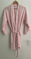Vintage Jayre California 80s Light Pink Silky Satin Short Sleeve Robe – Size M