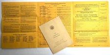 USGA 1940 GUIDE + 1962 CHAMPIONSHIP  APPLICATION US GOLF ASSOCIATION SKOKIE