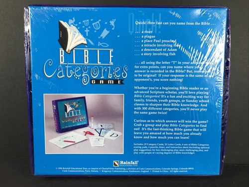 Bible Categories Board Game Word Fun 1996 Fast-paced Bible Word Game NEW Sealed - Picture 6 of 7