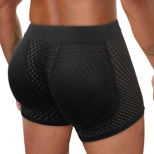 Mens Padded Underwear Buttock Butt Lifter Body Shaper Hip Enhancer Boxer Briefs - Picture 14 of 22