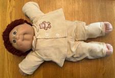 1982 Cabbage Patch Kid Doll Brown Eyes Auburn/Brown Hair Dressed 2 Piece Outfit