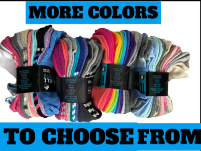 K. Bell Women's No Show Socks, 5.5-10 Shoe Size 5 or 7 or  10 Pairs