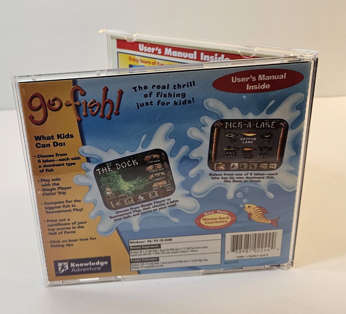 Play Zone Go-fish PC CD-Rom 1998 Windows Game Knowledge Adventure