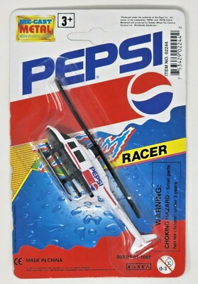 1993 Golden Wheel Pepsi Team Racer Die-Cast Car Pepsi Helicopter