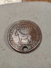 RARE..1833 Democrat President ANDREW JACKSON VETO Old Hard Times Token JACKASS 