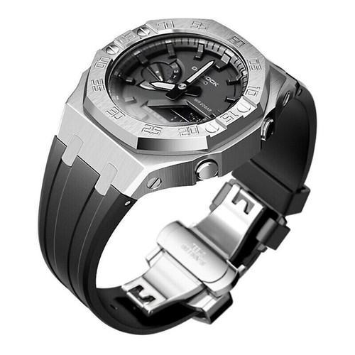 Kit de dial bisel AP mod estuche reacondicionado de metal con correa cubierta para G-Shock GA-2100/2110 - Imagen 20 de 83