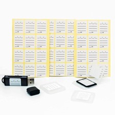 120 Count SD Card Label Stickers/Flash Drive Labels with 6 Free SD Card Cas...