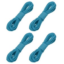 4 Pcs Faux Suede Leather Cord, 2.6mm x 5.5 Yards Flat String, Blue