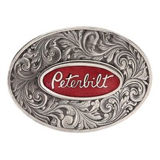 Vintage 90s Peterbilt Truck Semi Driver Trucker Western Otr Trucking Belt Buckle
