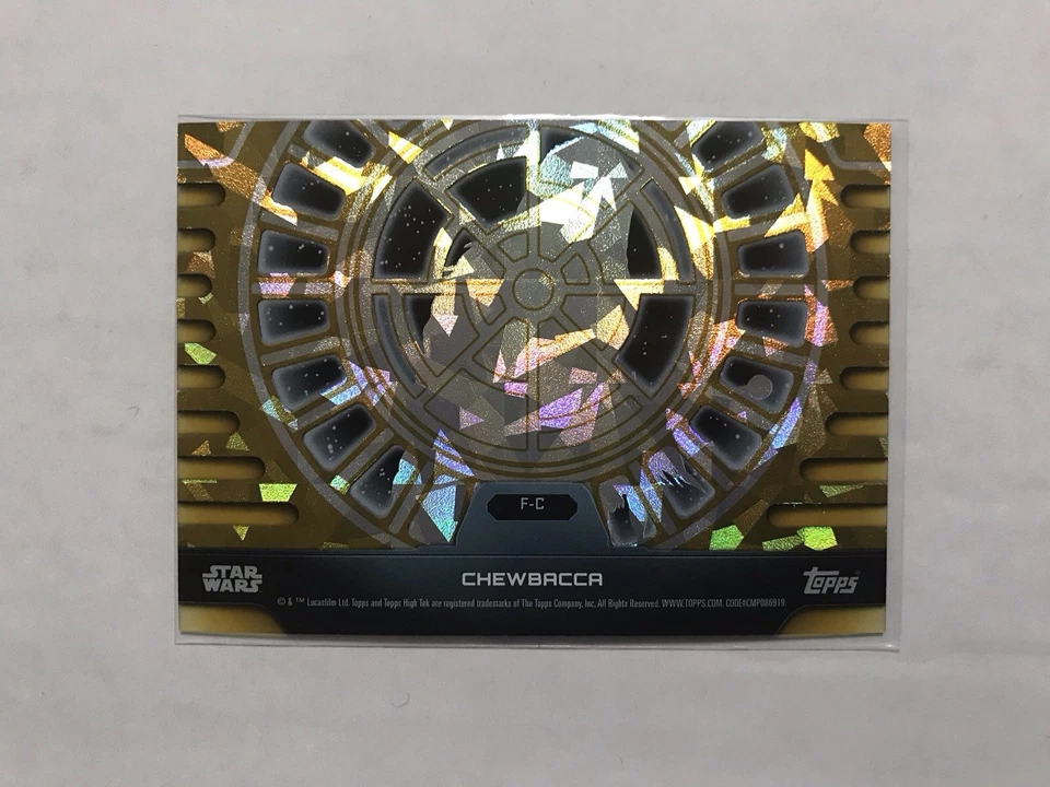 2024 Topps Star Wars High Tek Chewbacca Gold Fantastek 10/25 - Image 2 of 3
