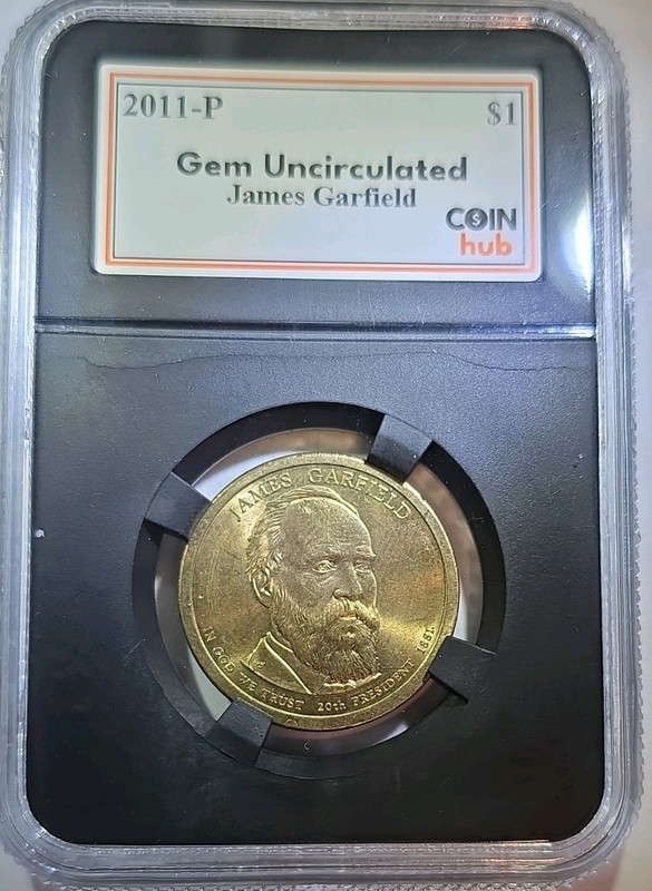2011-P James Garfield Presidential $1 Business Strike CoinHub Holder