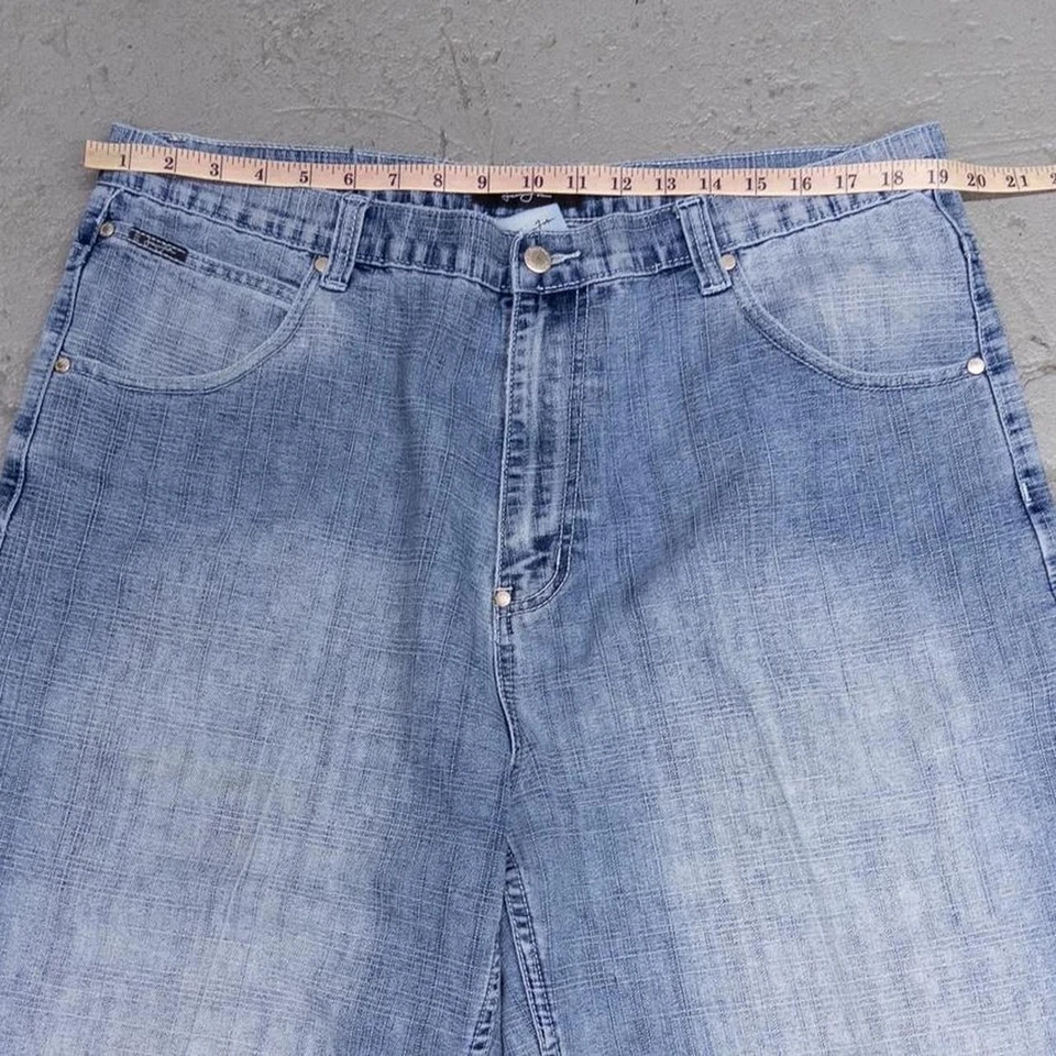 Pantalones Cortos de Jean Vintage Sean John Y2K Sueltos Desteñidos Denim Lavado Talla 40 Foto 4 de 4
