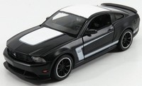 Maisto 1/24 Ford Mustang Boss 302 Coupe 2012 Schwarz Statisches Modell Diecast