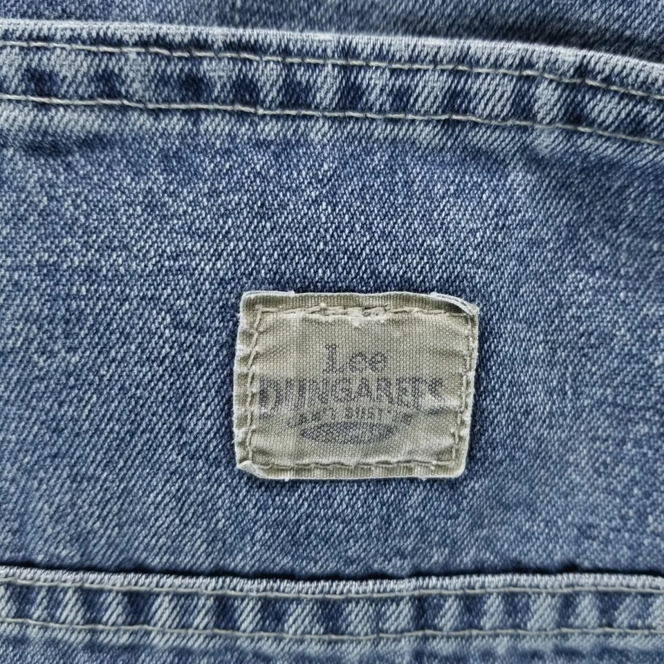 Pantalones Cortos Lee Denim Para Hombres 32 Azul Carpintero Recto 10" Sueltos Pantalones Cortos de Skate Y2K Foto 3 de 4