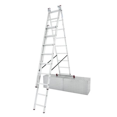 KRAUSE Corda VielzweckLeiter Treppenfunktion Mehrzweckleiter 3x9 Sprossen