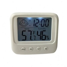 Digital LCD Thermometer Hygrometer Temperature Meter Humidity Clock Indoor Room
