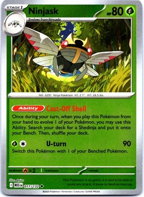 Ninjask - 017/132 - ME01: Mega Evolution Reverse Holo | eBay