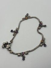 Designer Vintage Sterling Silver Anklet CM70 SU  10in 15.7g -Beautiful Design-