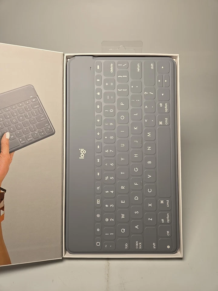 Logitech Keys-To-Go Slim Bluetooth Keyboard for iPhone, iPad, & Apple TV - Stone - Image 3 of 3