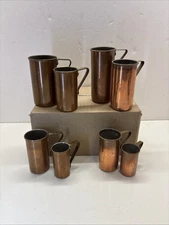 2-Vintage Sets Copper/Brass Measuring Cups Art Deco Kitchen Home Design