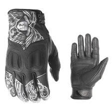 2024 Highway 21 Vixen Lace Women's Leather Street Motorcycle Riding Gloves