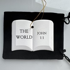 Christmas Ornaments Holy Bible Verses Scripture Painted Ceramic