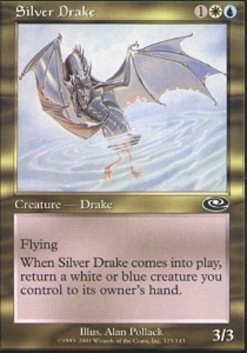 1x Silver Drake - Foil Moderate Play MTG Magic - Kid Icarus -