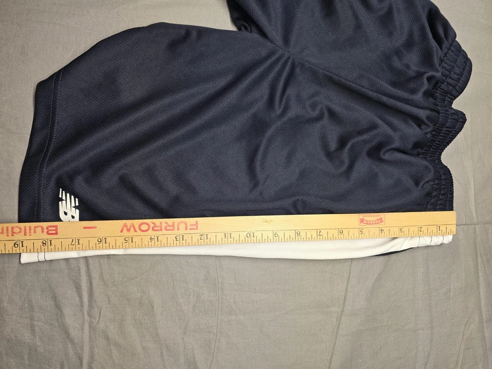 Pantalones Cortos New Balance Para Hombre Grandes Azul Marino Blanco Atlético Gimnasio Rendimiento Juvenil L Foto 4 de 4