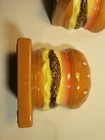 Vintage Ceramic Cheese Burger Book Ends. Very Nice For Recipe Book Holder — photo 7