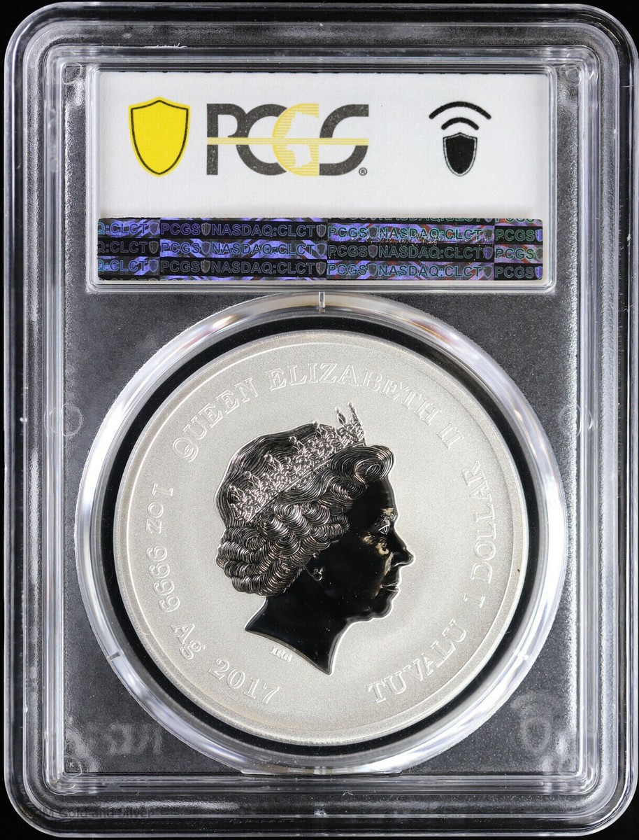 2017 Tuvalu Spider-Man 1 oz Silver Dollar Coin PCGS MS 70