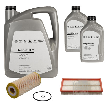 FEBI BILSTEIN Inspektionspaket 7L VW 0W30 Longlife III für Golf IV Variant 1J5