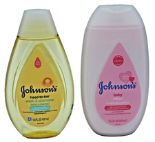 Johnson’s Baby Lotion & Head-To-Toe Wash & Shampoo Set – 13.6 fl oz Each – Hypoa