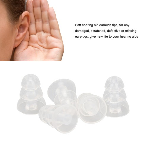 .›5pcs Hearing Aid Ear Tips Silicone Soft 3 Layers Replacement BTE ITE Hearing - Picture 15 of 22