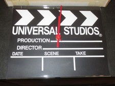 VINTAGE CLOCK-WISE "UNIVERSAL STUDIOS" WALL CLOCK - COMPANY PROMO - MIB