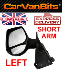FOR FORD TRANSIT MK6 MK7 00-13 COMPLETE DOOR MIRROR BLACK HOUSING GLASS LEFT