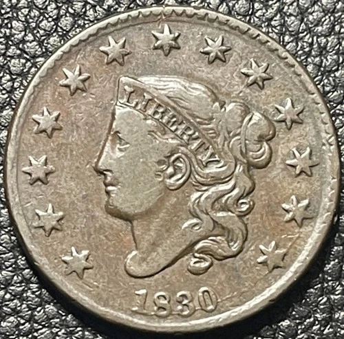 Photo of a 1830-P Large Cent from an eBay listing that sold on Jul 19, 2026
