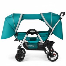 Zwillingskinderwagen Sto&szlig;d&auml;mpfung Doppelkinderwagen schnell faltbar f&uuml;r Babys